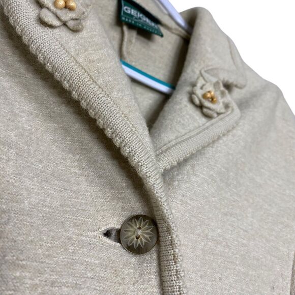 Vtg Geiger Cardigan Sweater Blazer Womens 40 Jacket Wool Linen Austria Cottage - Picture 7 of 16